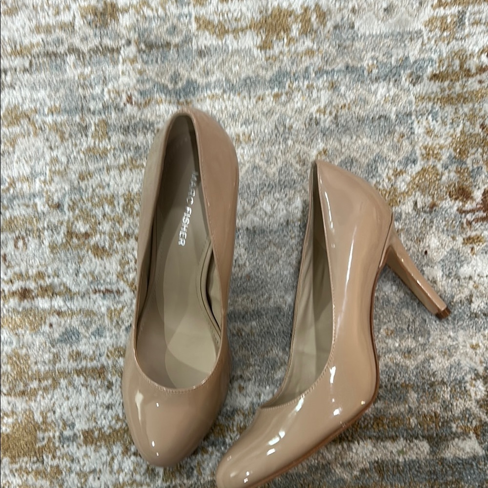 Marc Fisher Glossy Nude Heels